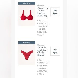 Abercrombie Curve Love Seamed Underwire Top & Tall-Side High-Leg Cheeky Bottom